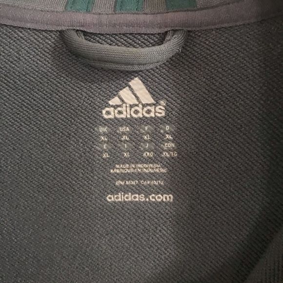 Adidas Long Sleeve Therma Fleece mens Training Running Sweater Zip Up Jacket XL - Picture 10 of 10